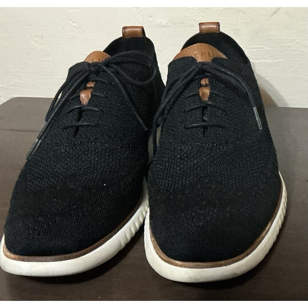 Cole Haan 2.Zerogrand Stitchlite Black Wingtip Oxford Mens Shoes Size 10M C27568 - Picture 5 of 7